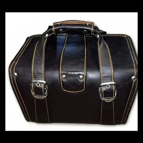 Vintage Hinomoto Brown No. 48 Japan Shoulder Strap No Key Camera Bag - Picture 4 of 11